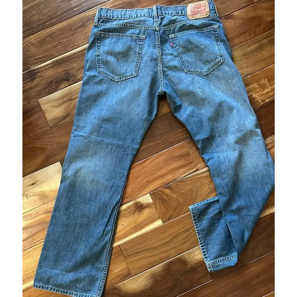 Levis Jeans Mens 36x30 Blue 527 Bootcut American Western Medium Wash Denim
